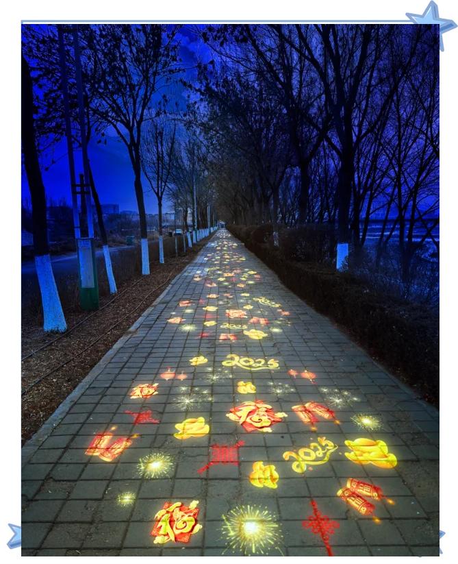 赤峰夜景亮化投影灯，新年氛围感满满！